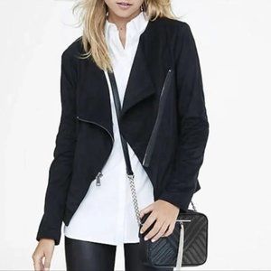 Express Faux Suede Moto Jacket